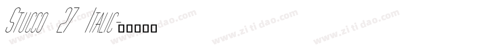 Stucco 27 Italic字体转换